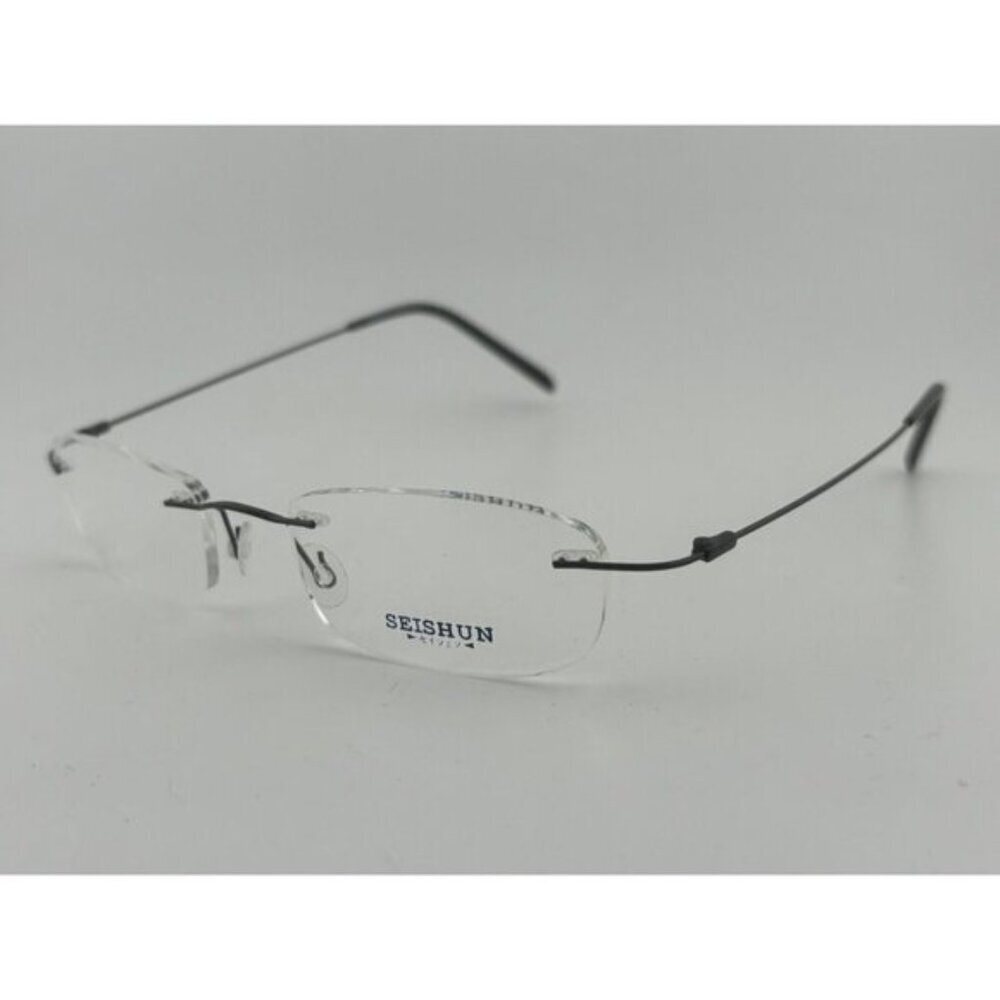 SEISHUN - Rimless Black N239 53-19 M.BLACK Glasses Frames Made in Japan